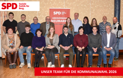 SPD Team für die Kommunalwahl 2026